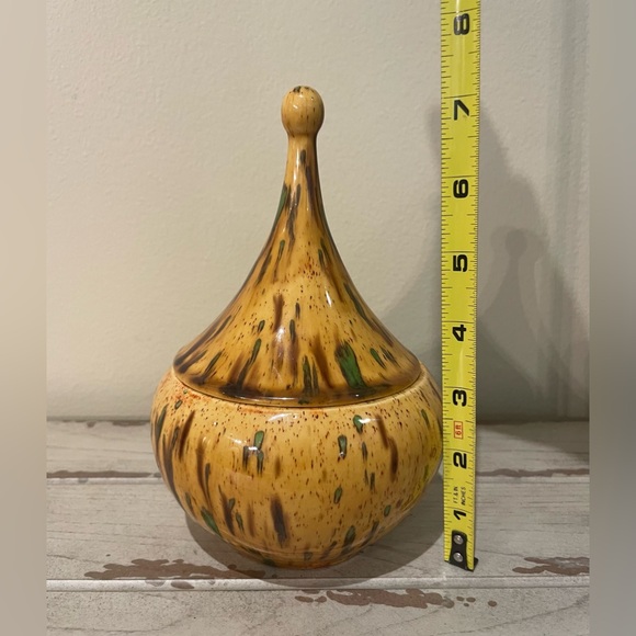 Vintage Splatterware Circus Tent Style Ceramic Candy Jar - Picture 6 of 7